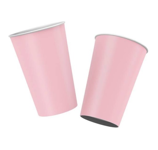 COPO PAPEL REGINA COLOR ROSA BEBE C/8