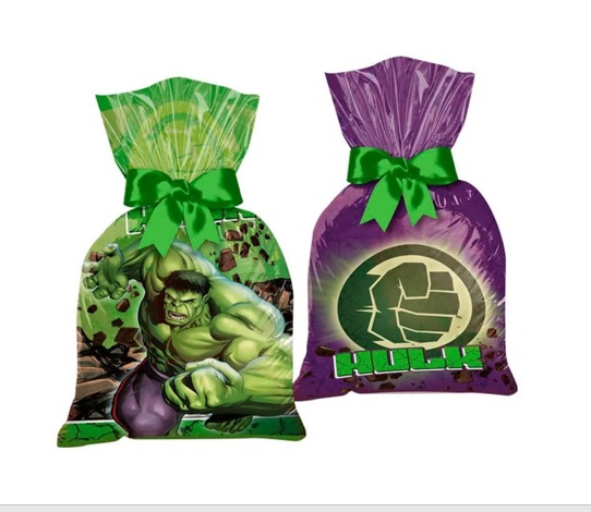 SACOLA SURPRESA REGINA HULK 14X27CM C/12