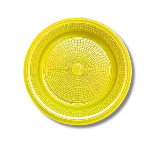PRATO TRIK TRIK AMARELO 15CM C/10