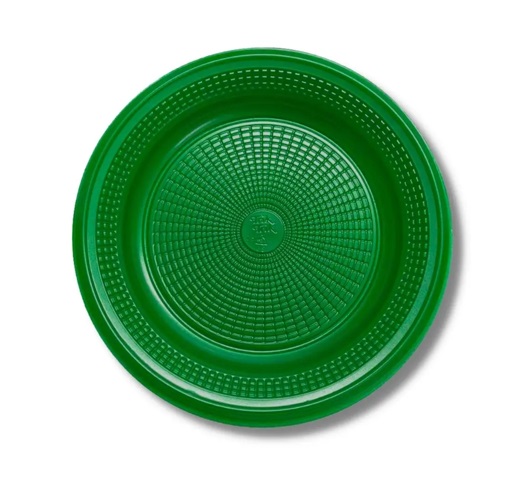 PRATO TRIK TRIK VERDE ESCURO 15CM C/10