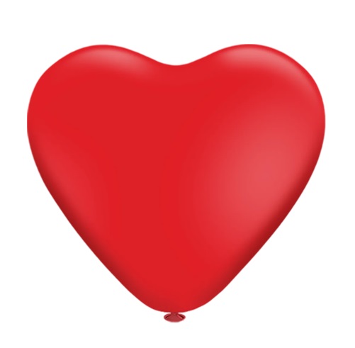 BALAO PIC PIC N6 CORACAO VERMELHO C/50