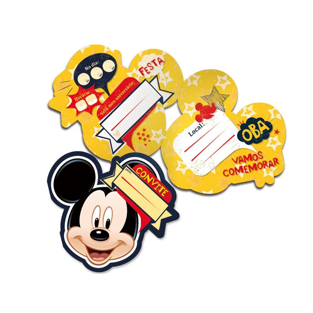 CONVITE ANIVERSARIO REGINA MICKEY C/8UN