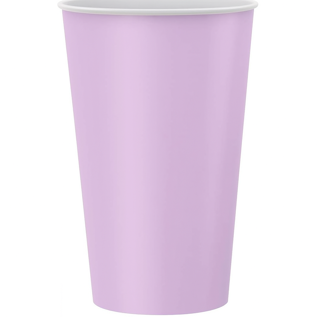 COPO PAPEL REGINA COLOR LILAS C/8