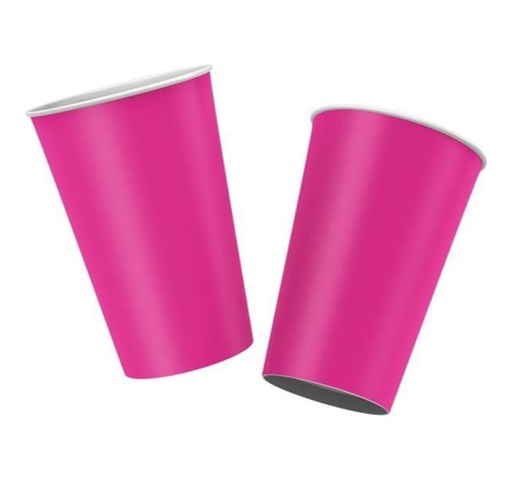 COPO PAPEL REGINA COLOR PINK C/8