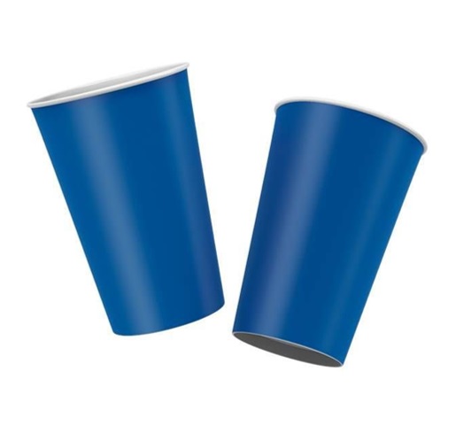 COPO PAPEL REGINA COLOR AZUL ROYAL C/8