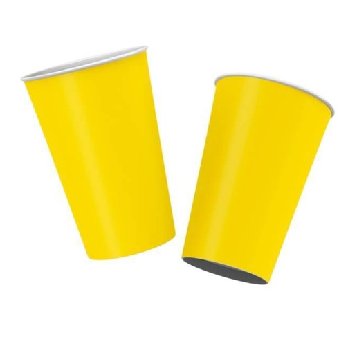 COPO PAPEL REGINA COLOR  AMARELO C/8