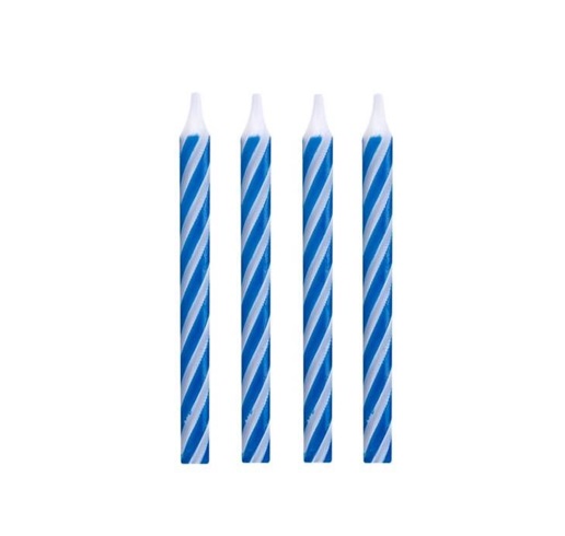 VELA PALITO REGINA ESPIRAL AZUL C/24