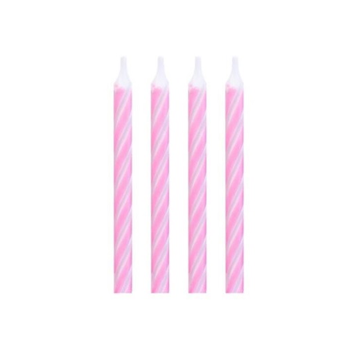 VELA PALITO REGINA ESPIRAL ROSA C/24