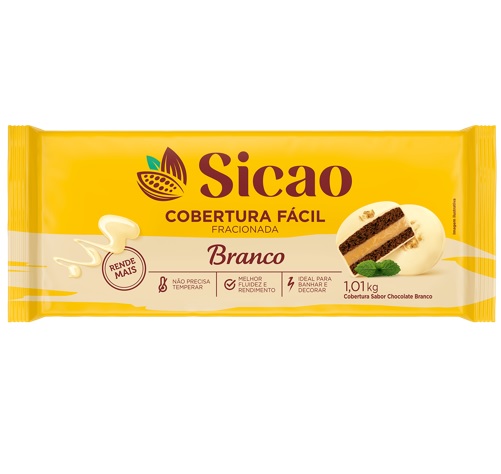 CHOC BARRA SICAO DIA A DIA BRANCO 1,01KG