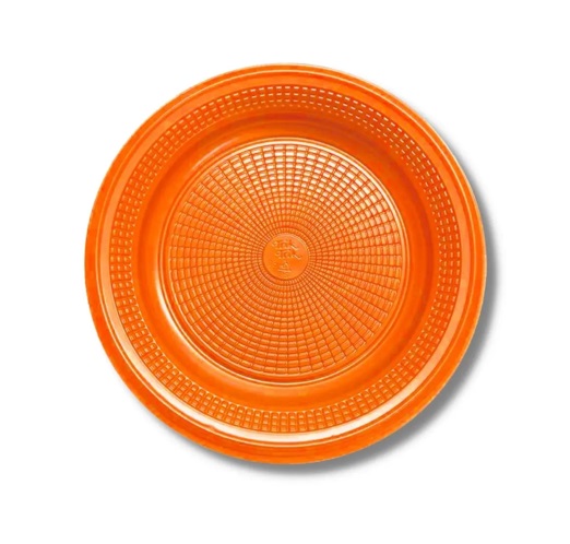 PRATO TRIK TRIK LARANJA 15CM C/10