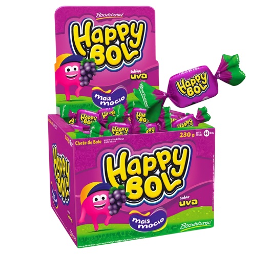 CHICLE HAPPY BOL UVA C/46