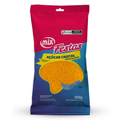 ACUCAR COLORIDO MIX AMARELO 500G