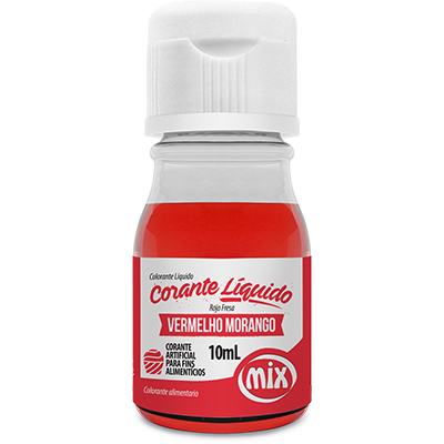 CORANTE MIX LIQ VERMELHO MORANGO 10ML
