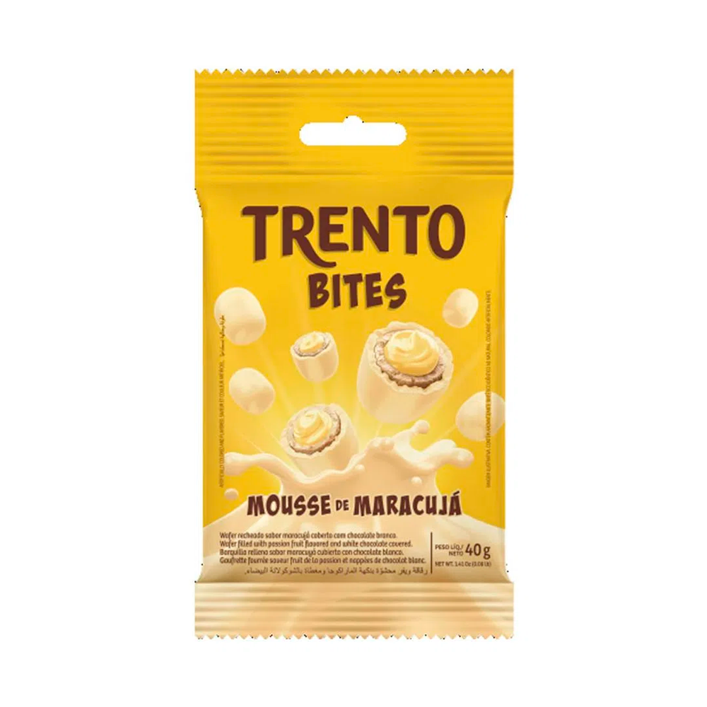 CHOC TRENTO 40G BITES MOUSSE MARACUJA UN