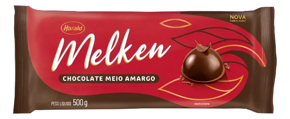 CHOC BARRA HARALD MELKEN MEIO AMARG 500G