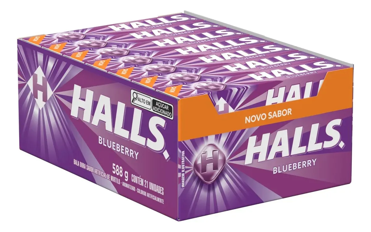 HALLS NOVO BLUEBERRY C/21