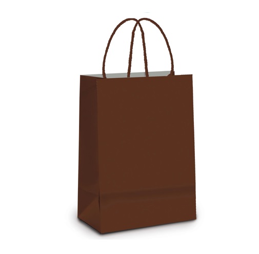 SACO PAPEL LULE MARROM 18X09X24CM C/10