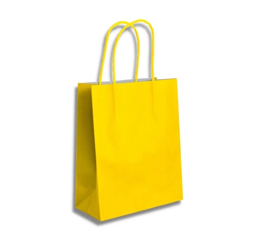 SACO PAPEL LULE AMARELO 18X09X24CM C/10