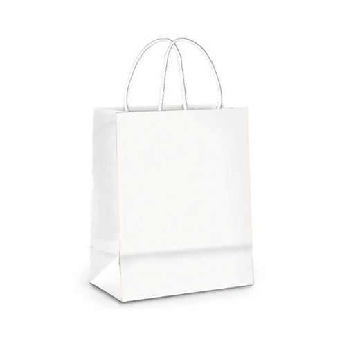 SACO PAPEL LULE BRANC 18X09X24CM C/10