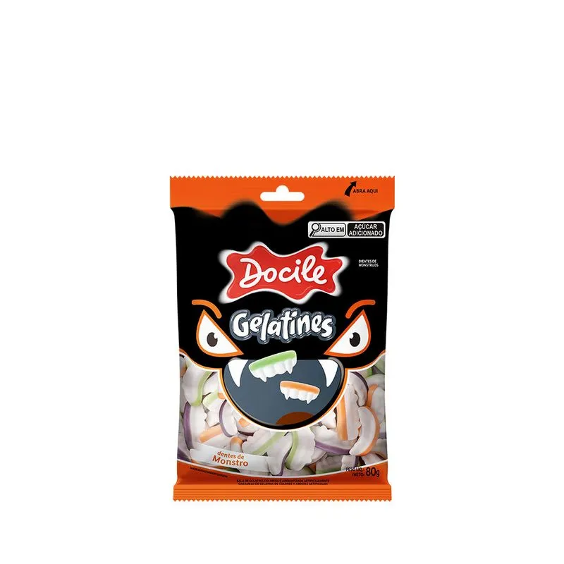 SM GELATINES DOCILE DENTES MONSTRO 80G