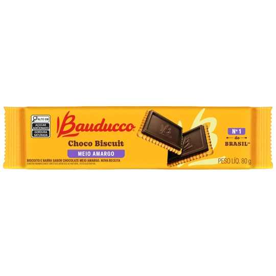 BISC BAUDUCCO CHOCOBISCUIT M AMARGO 80G
