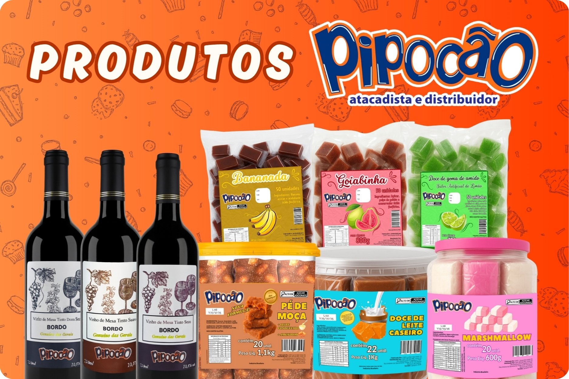 PRODUTOS PIPOCAO